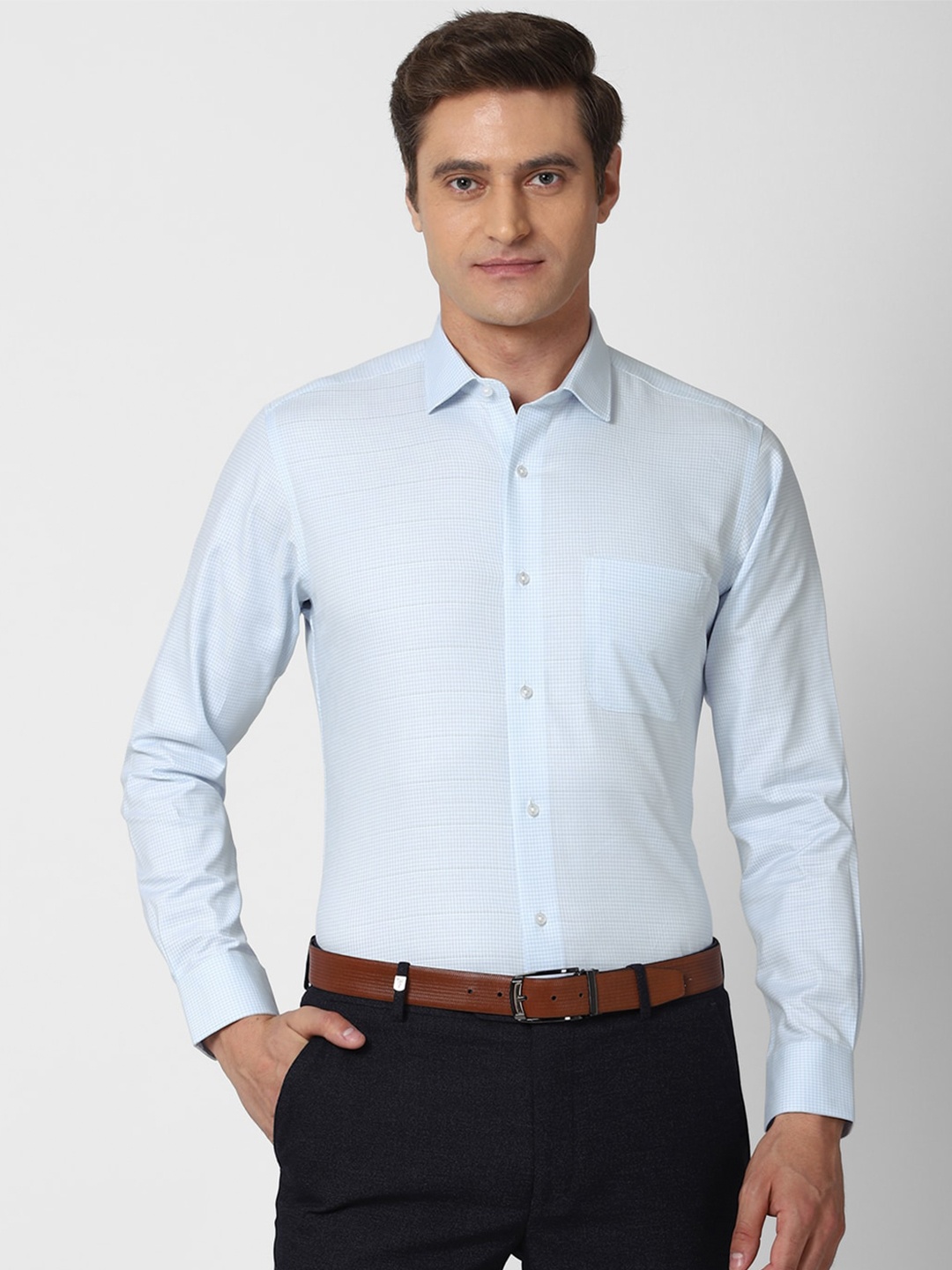 

Van Heusen Men Blue Formal Shirt