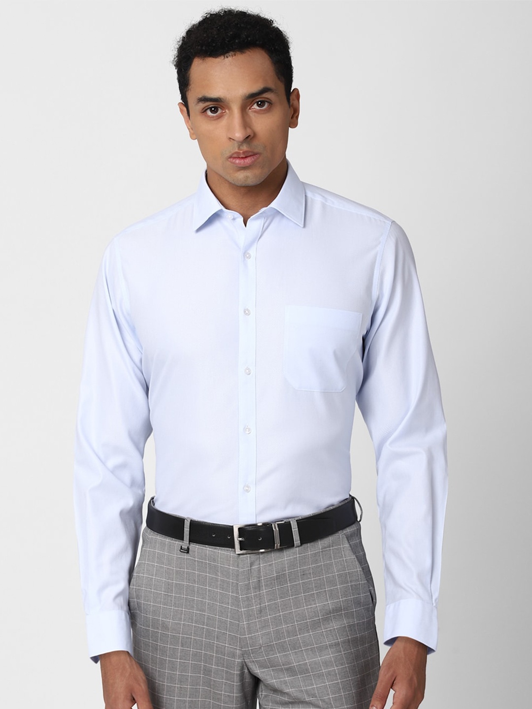 

Van Heusen Men Blue Formal Shirt