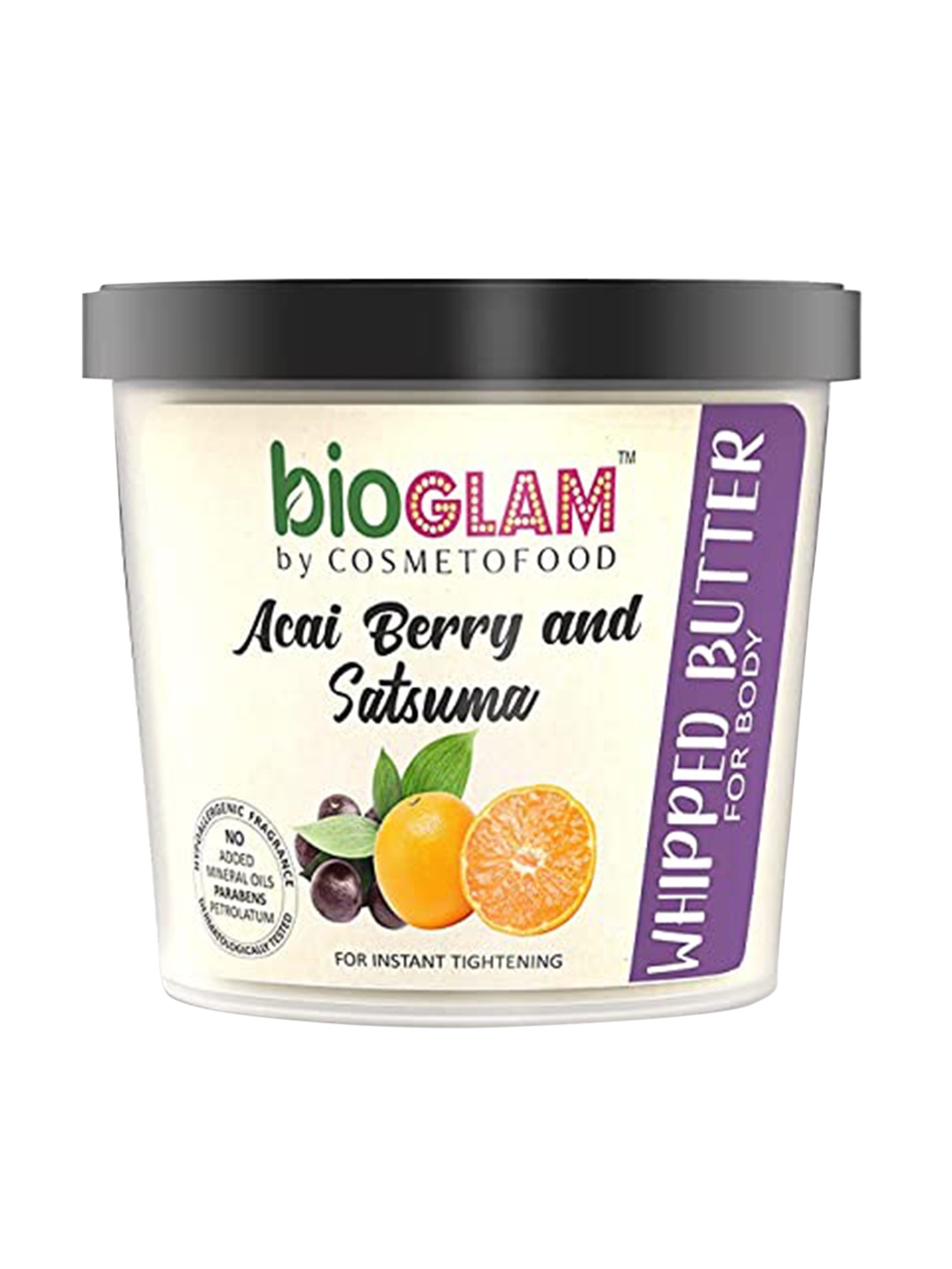 

COSMETOFOOD Bioglam Whipped Body Butter with Acai Berry & Satsuma - 100 g, White