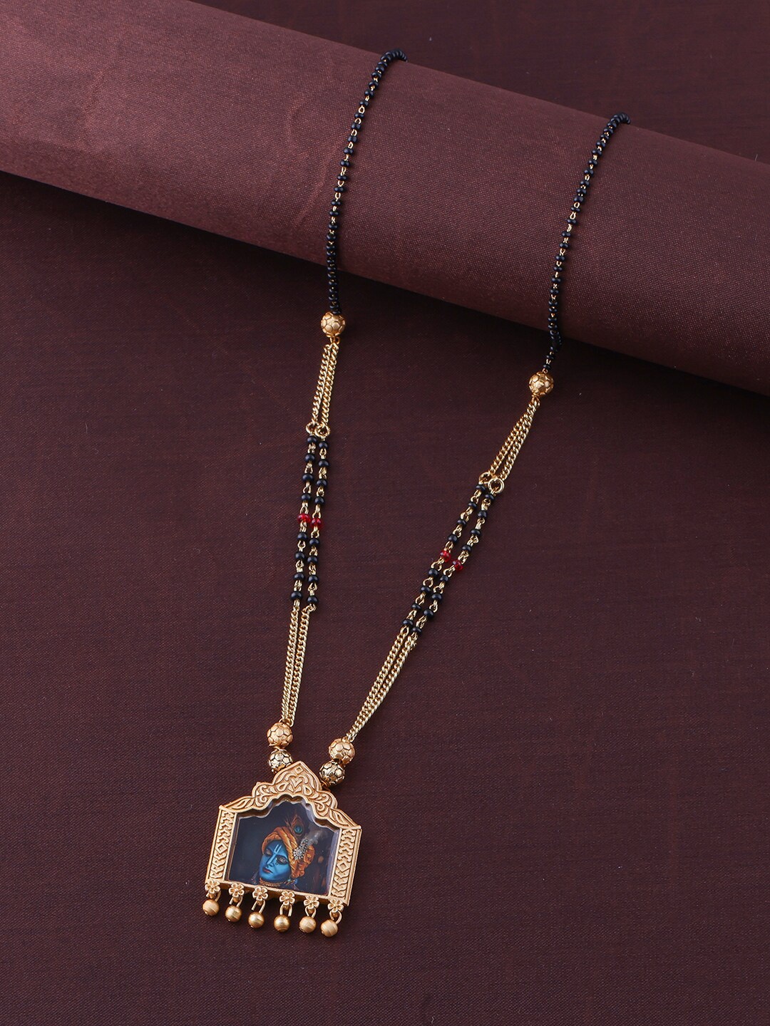 

Brandsoon Gold-Plated & Beaded Mangalsutra