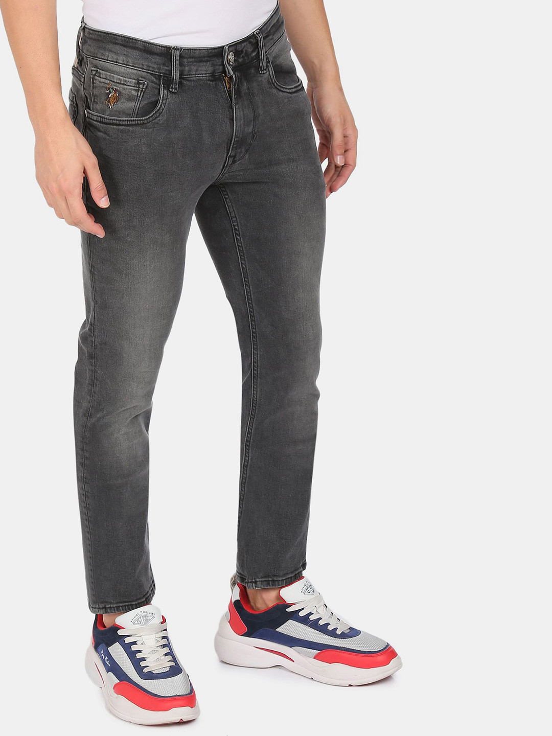 

U.S. Polo Assn. Denim Co. Men Black Tapered Fit Heavy Fade Jeans
