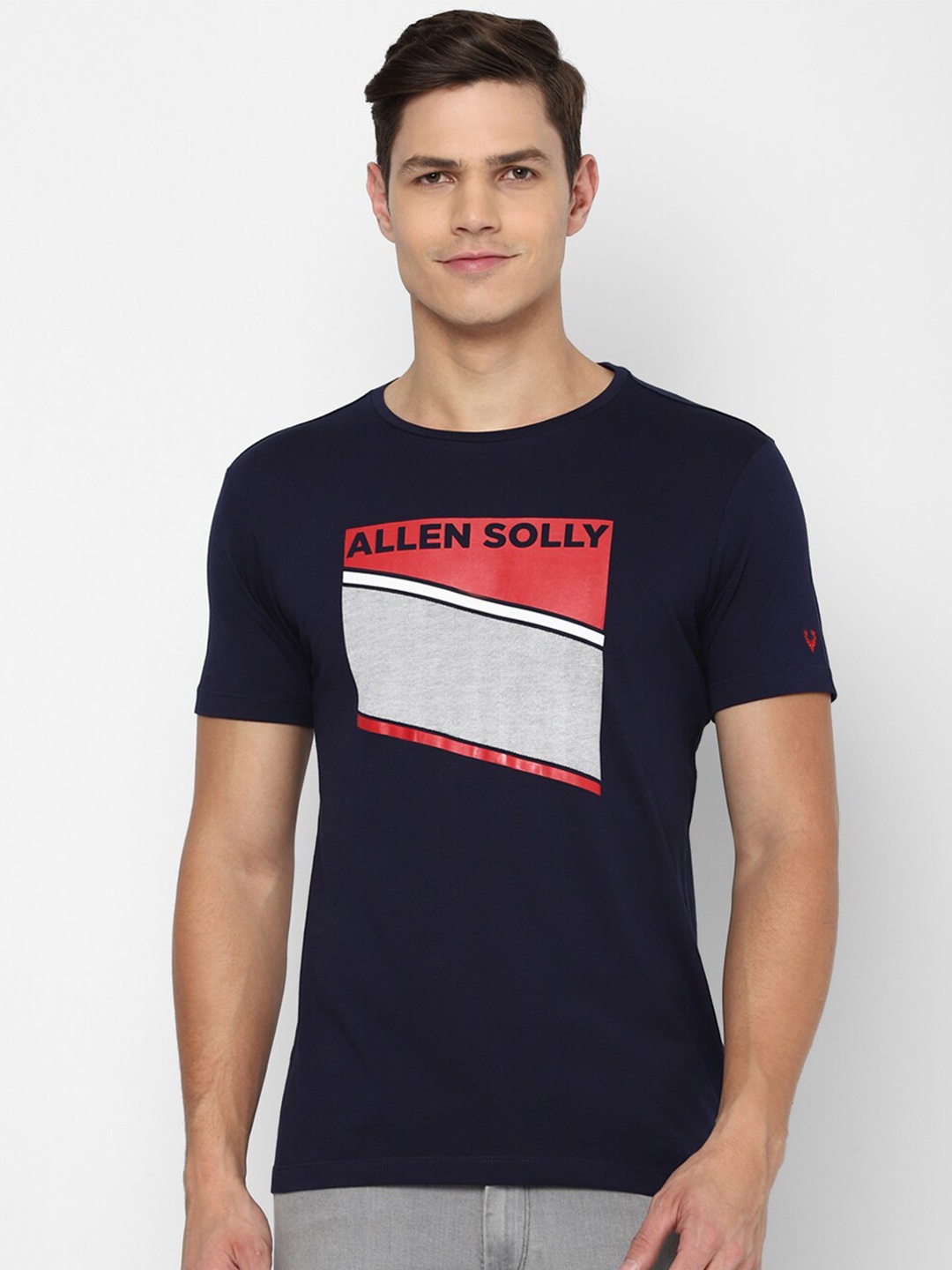 

Allen Solly Sport Men Navy Blue Printed T-shirt