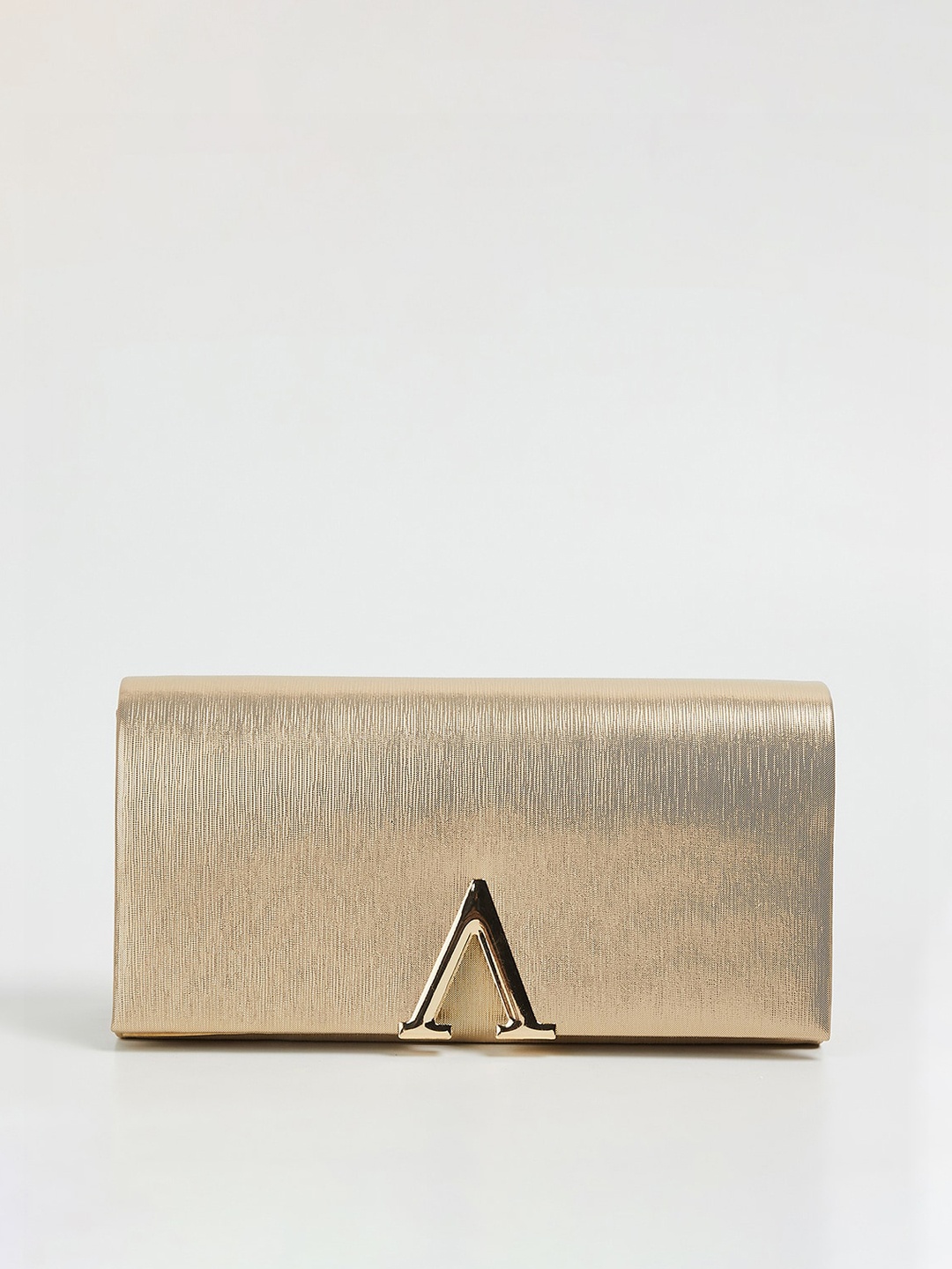 

CODE by Lifestyle Gold-Toned Textured Structured Clutches