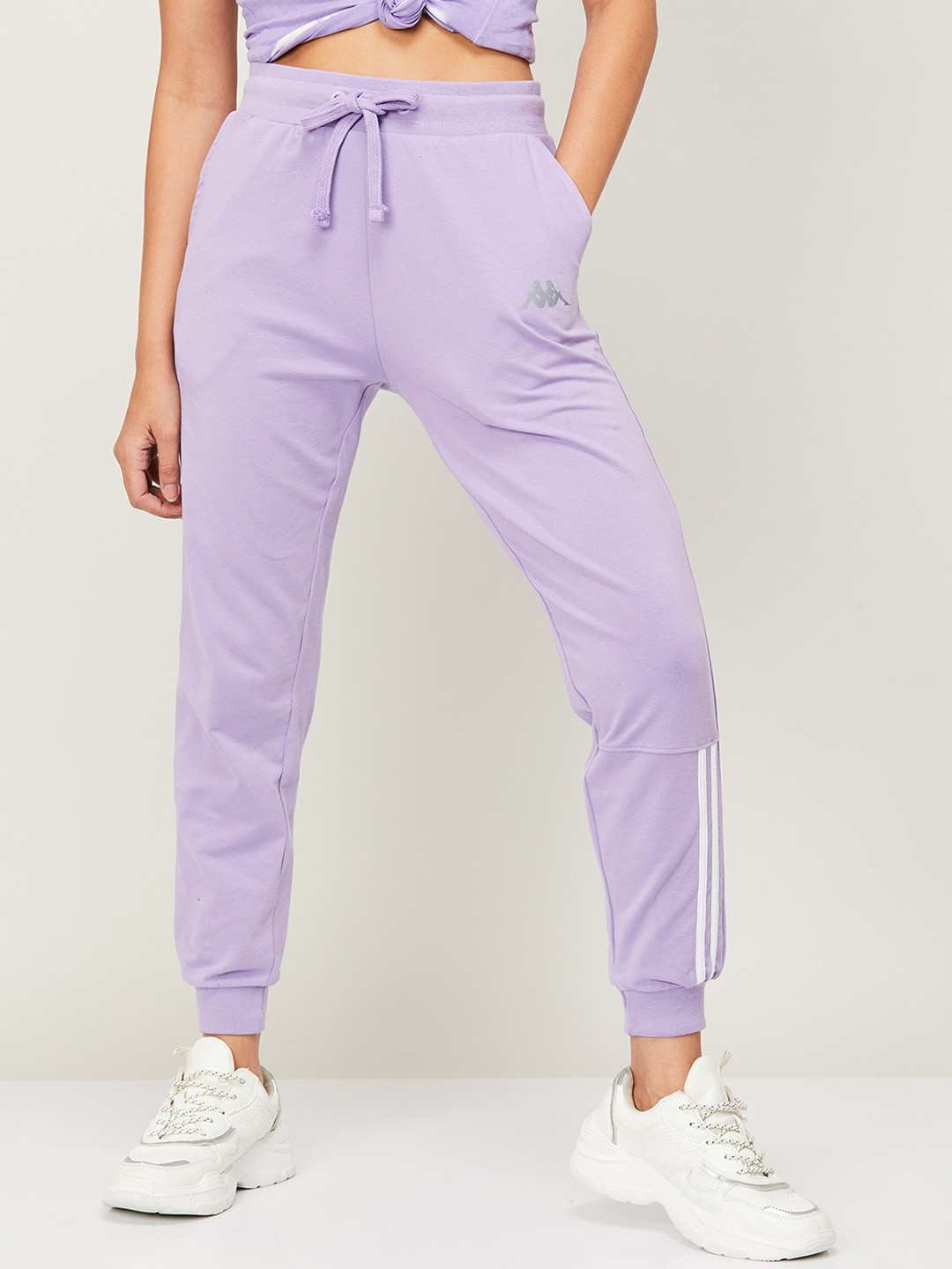 

Kappa Women Purple Solid Cotton Joggers