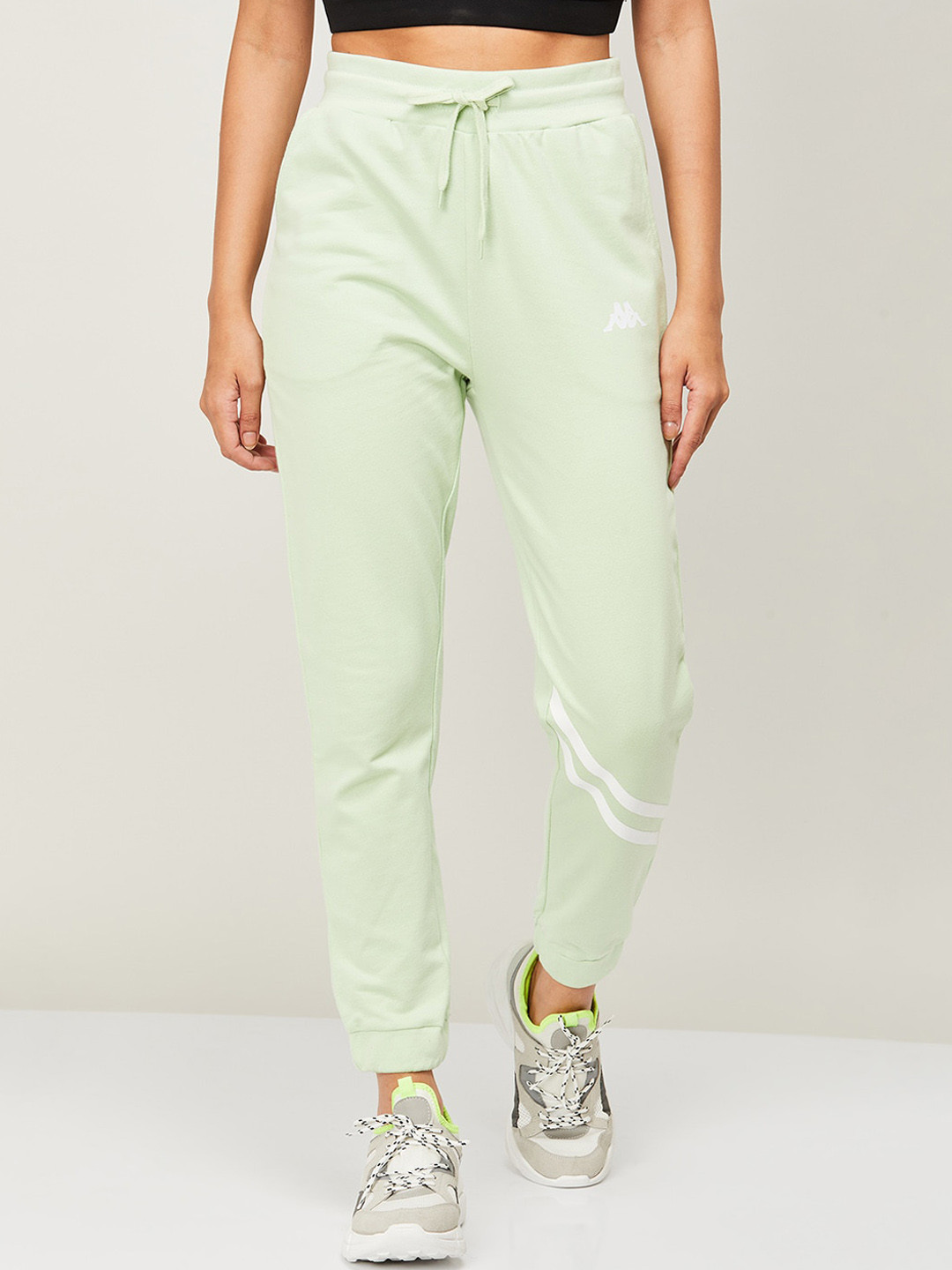 

Kappa Women Green Solid Jogger