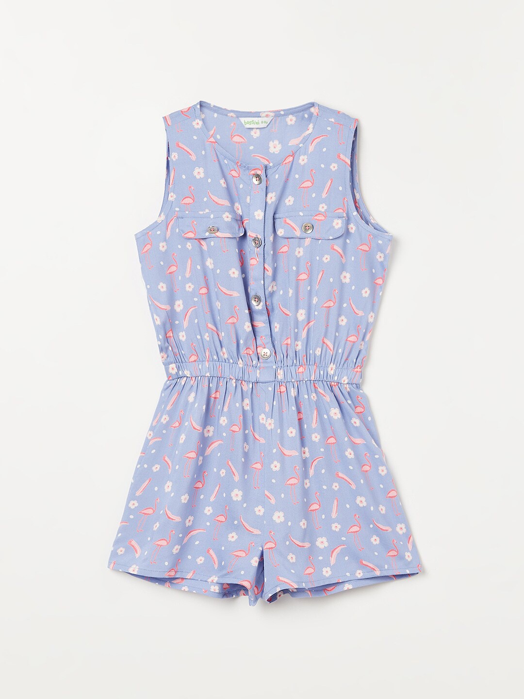 

Bossini Girls Blue & Pink Printed Jumpsuit