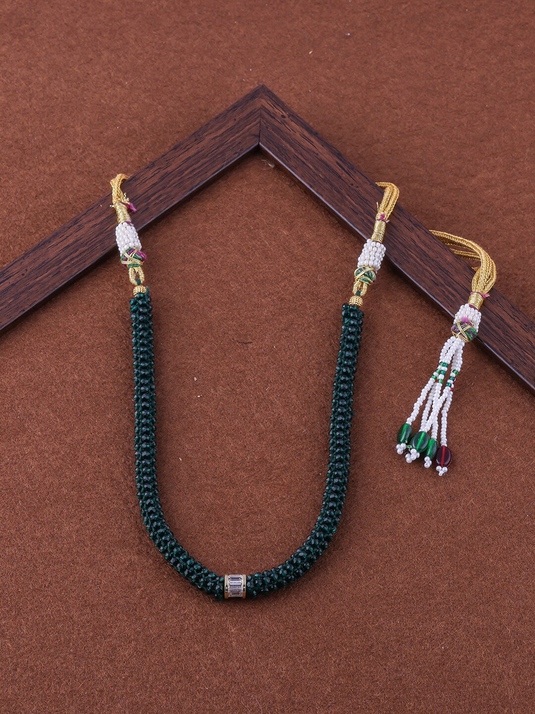 

Brandsoon Women Green & White Stones Necklace