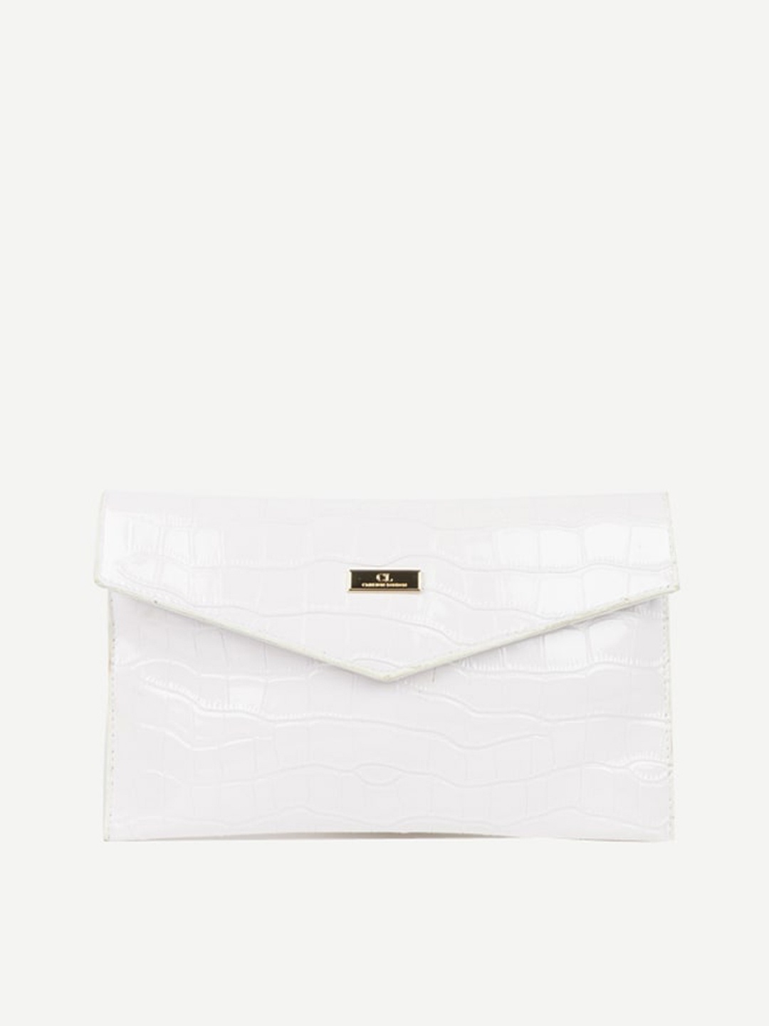 

Carlton London Women White Textured Structured Sling Bag