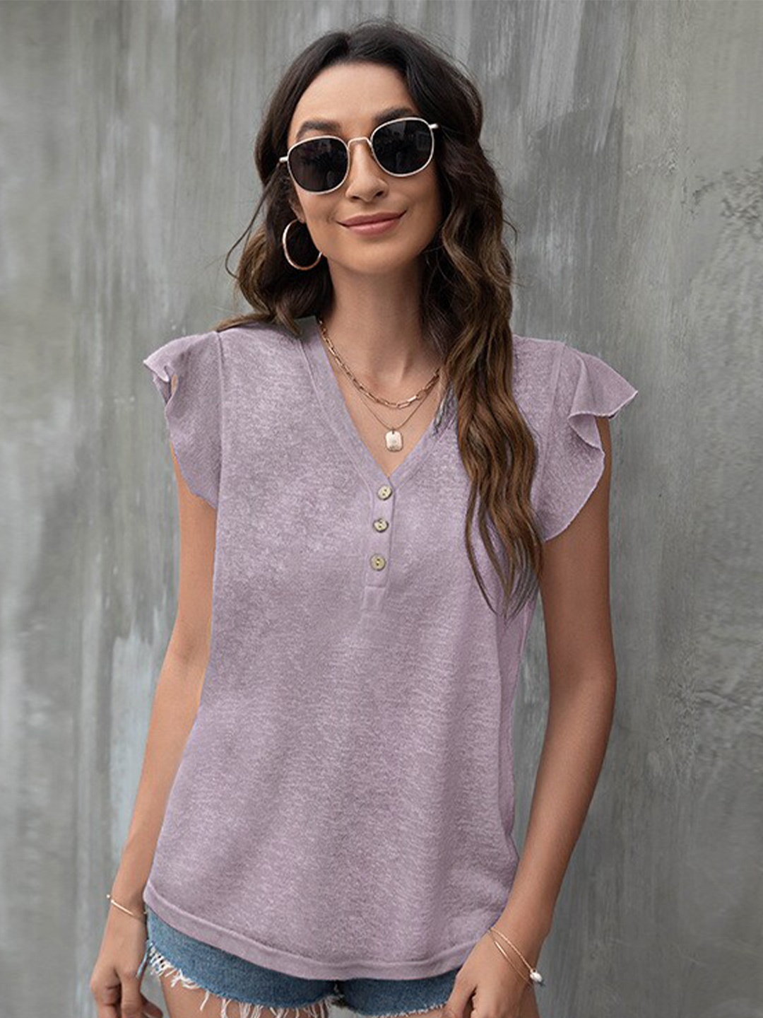 

StyleCast Mauve Empire Top
