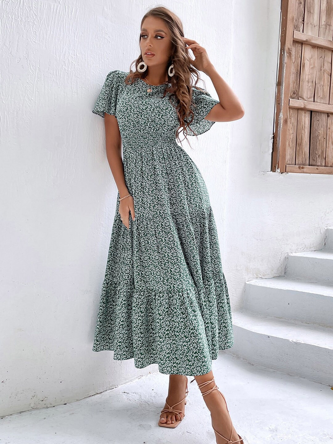 

BoStreet Women Green Maxi Dress