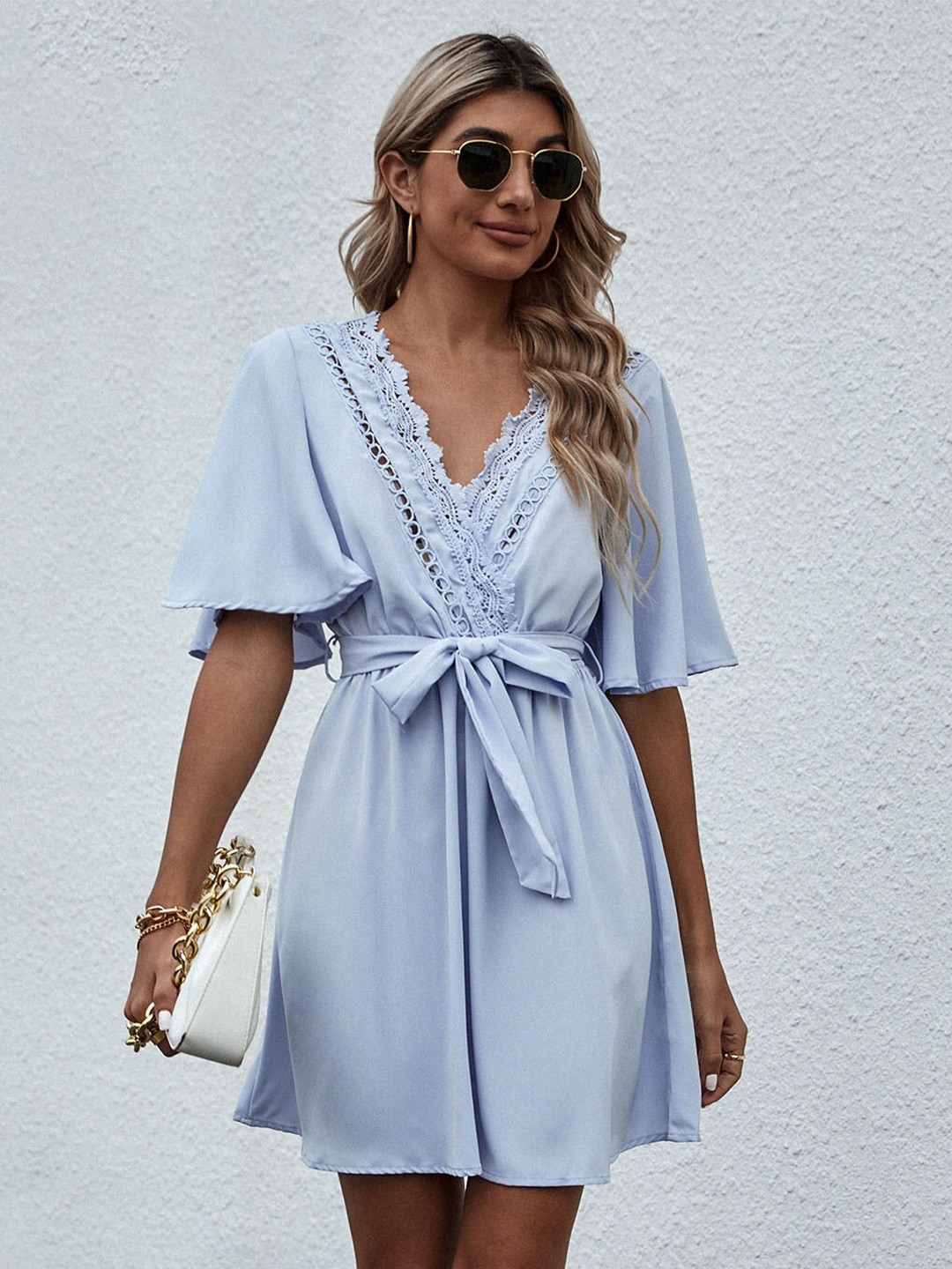 

BoStreet Women Blue Solid Dress