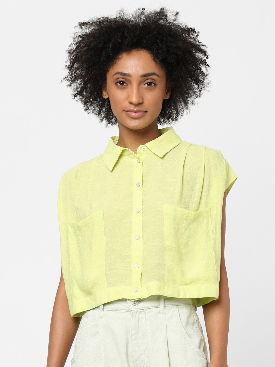 

ONLY Women Green Casual Shirt