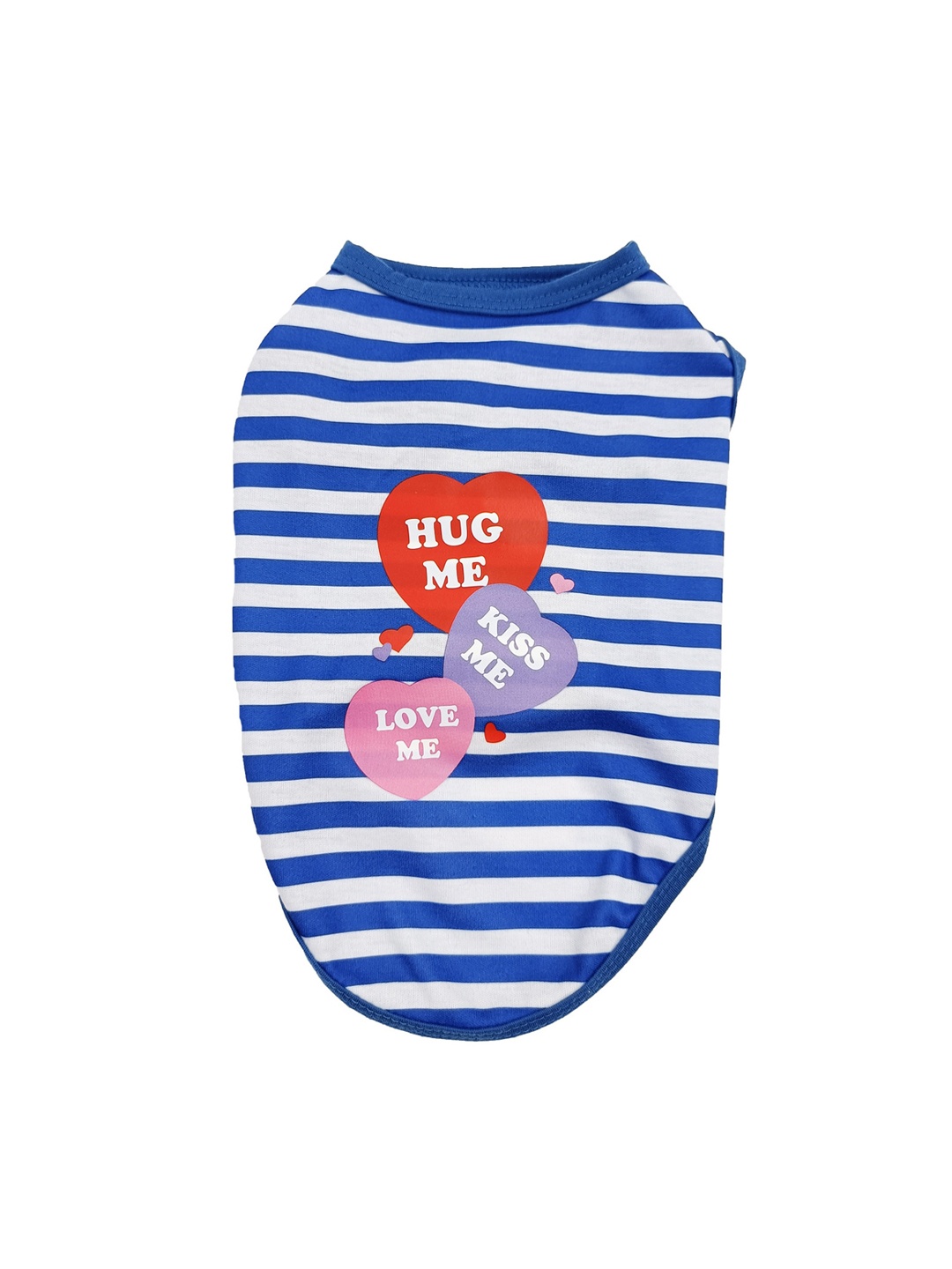 

PAWCHIE Blue & White Striped Cotton Dog Tshirt