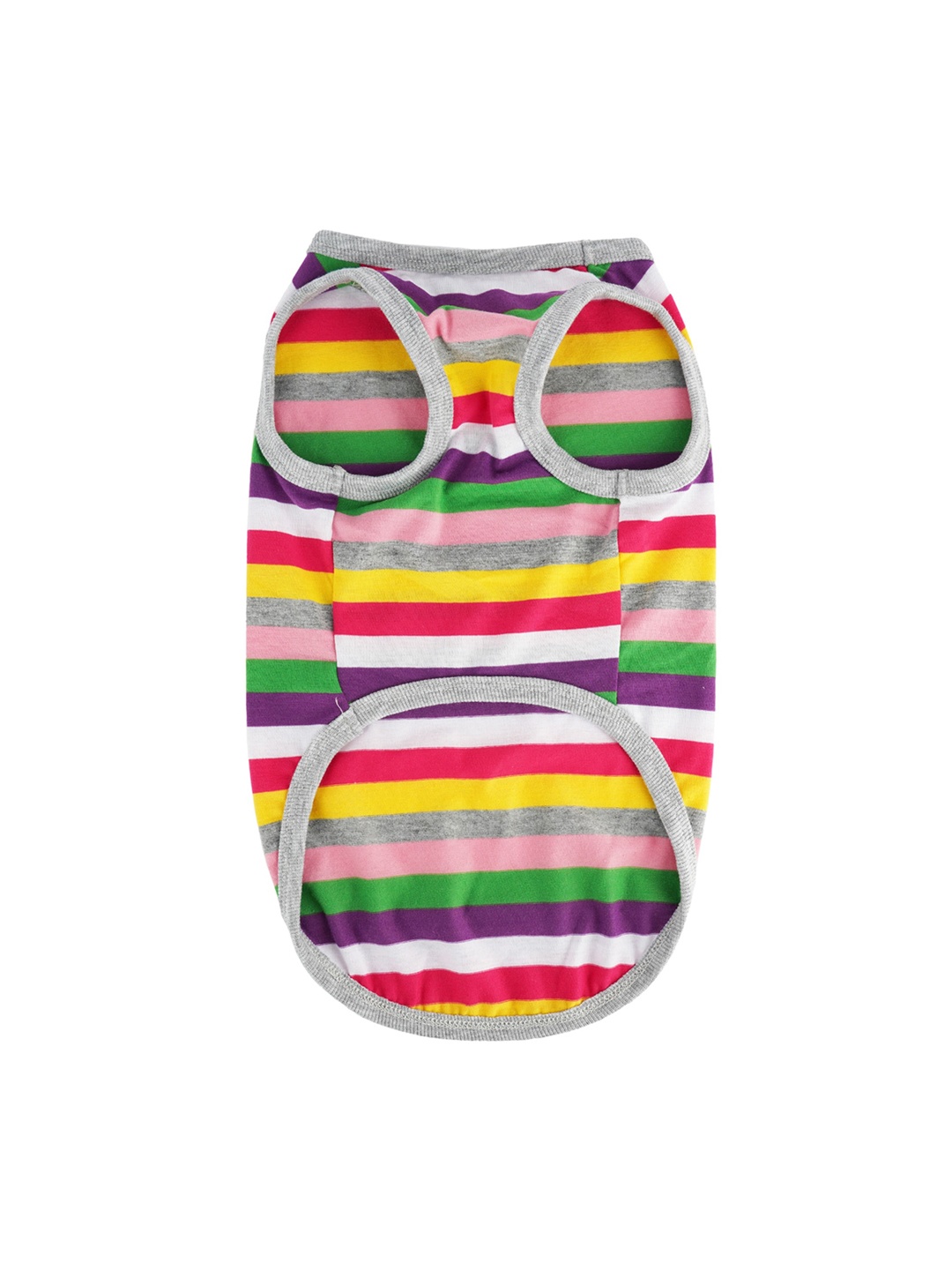 

PAWCHIE Red Rainbow Stripe Cotton Sleeveless Dog Tshirts