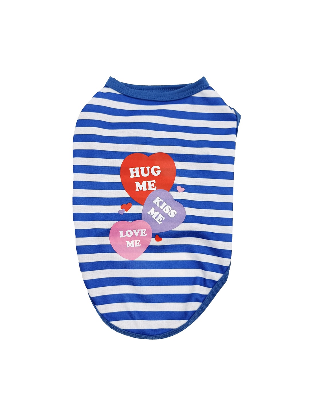 

PAWCHIE Blue & White Printed Cotton Dog Tshirts