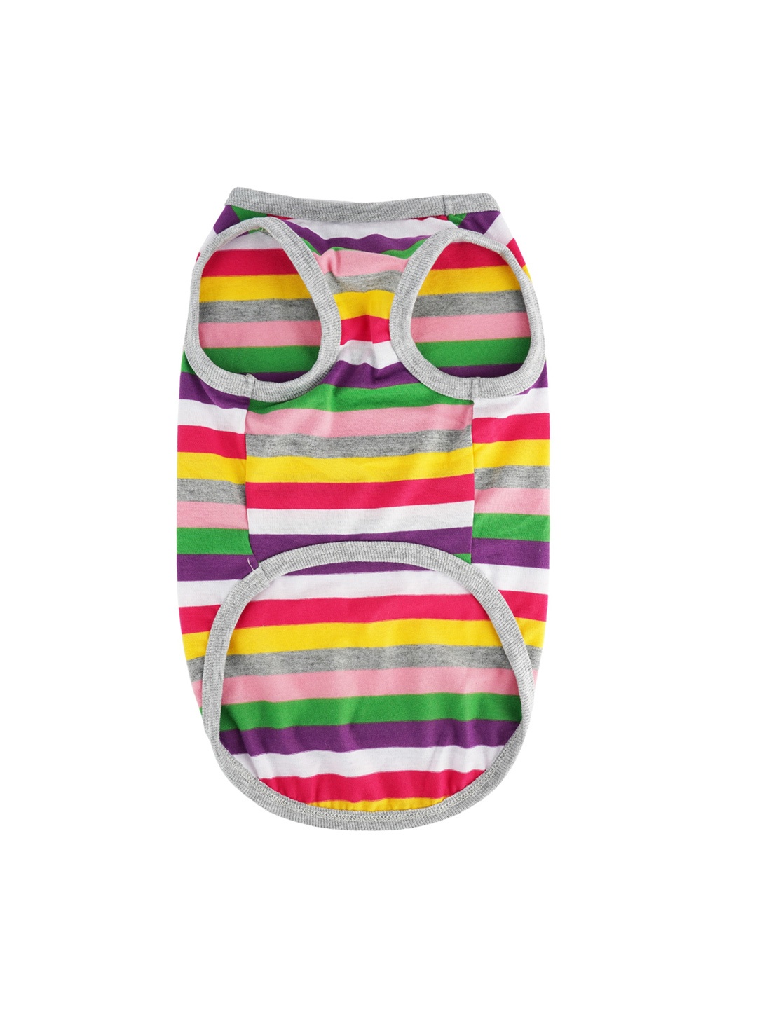 

PAWCHIE White & Pink Striped Cotton Dog T-shirts