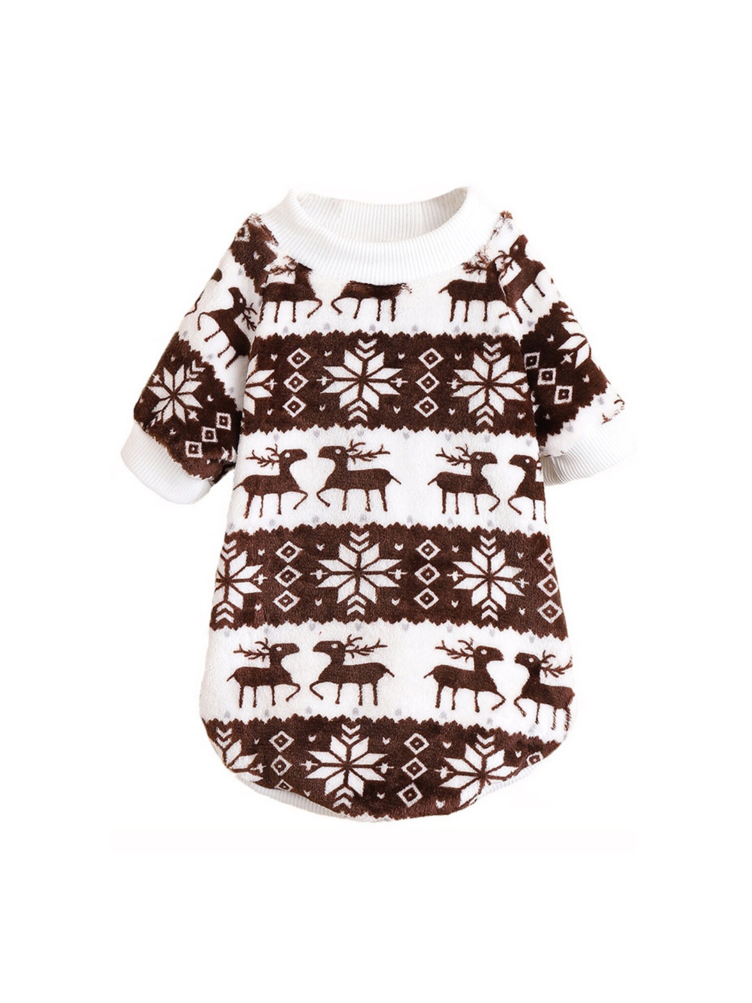 

PAWCHIE Brown & White Printed Dog Tshirt