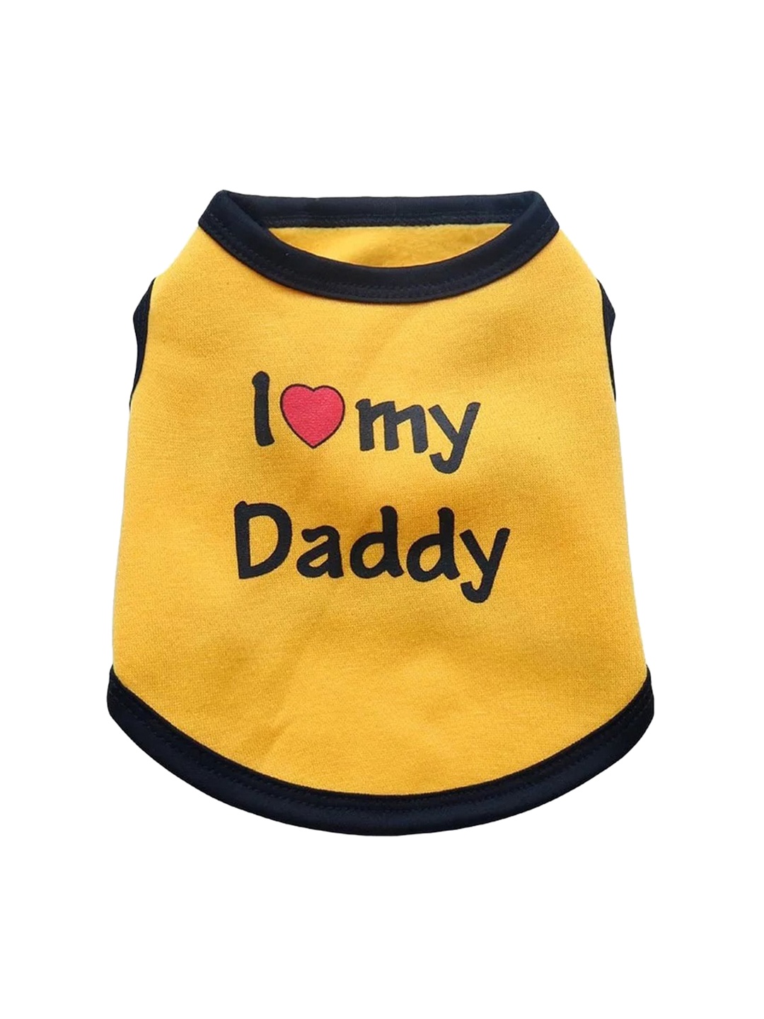 

PAWCHIE Yellow & Black Printed Cotton T-Shirt