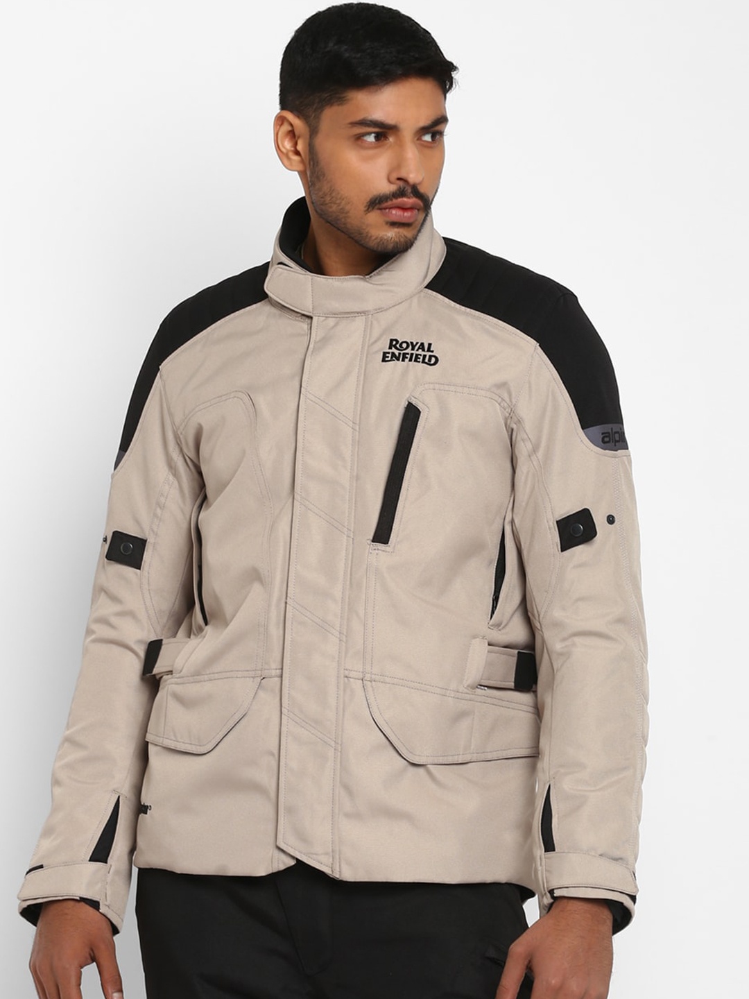 

Royal Enfield Men Khaki Biker Jacket