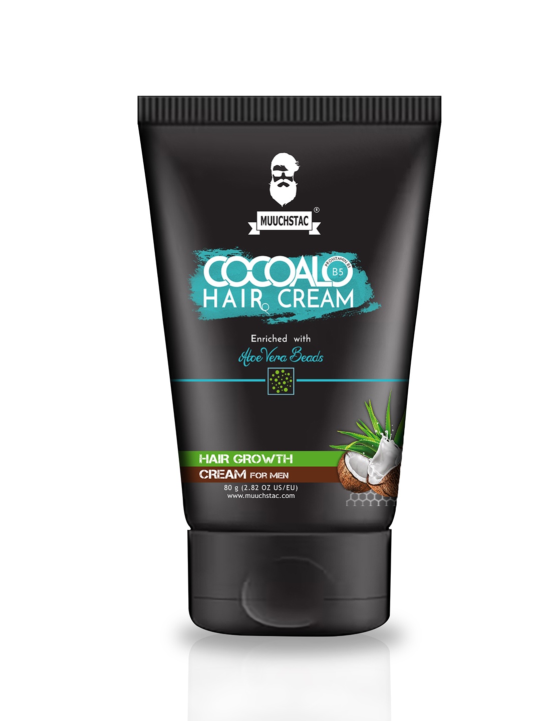 

MUUCHSTAC Cocoalo Hair Cream with Aloevera & Coconut 100 g, Black