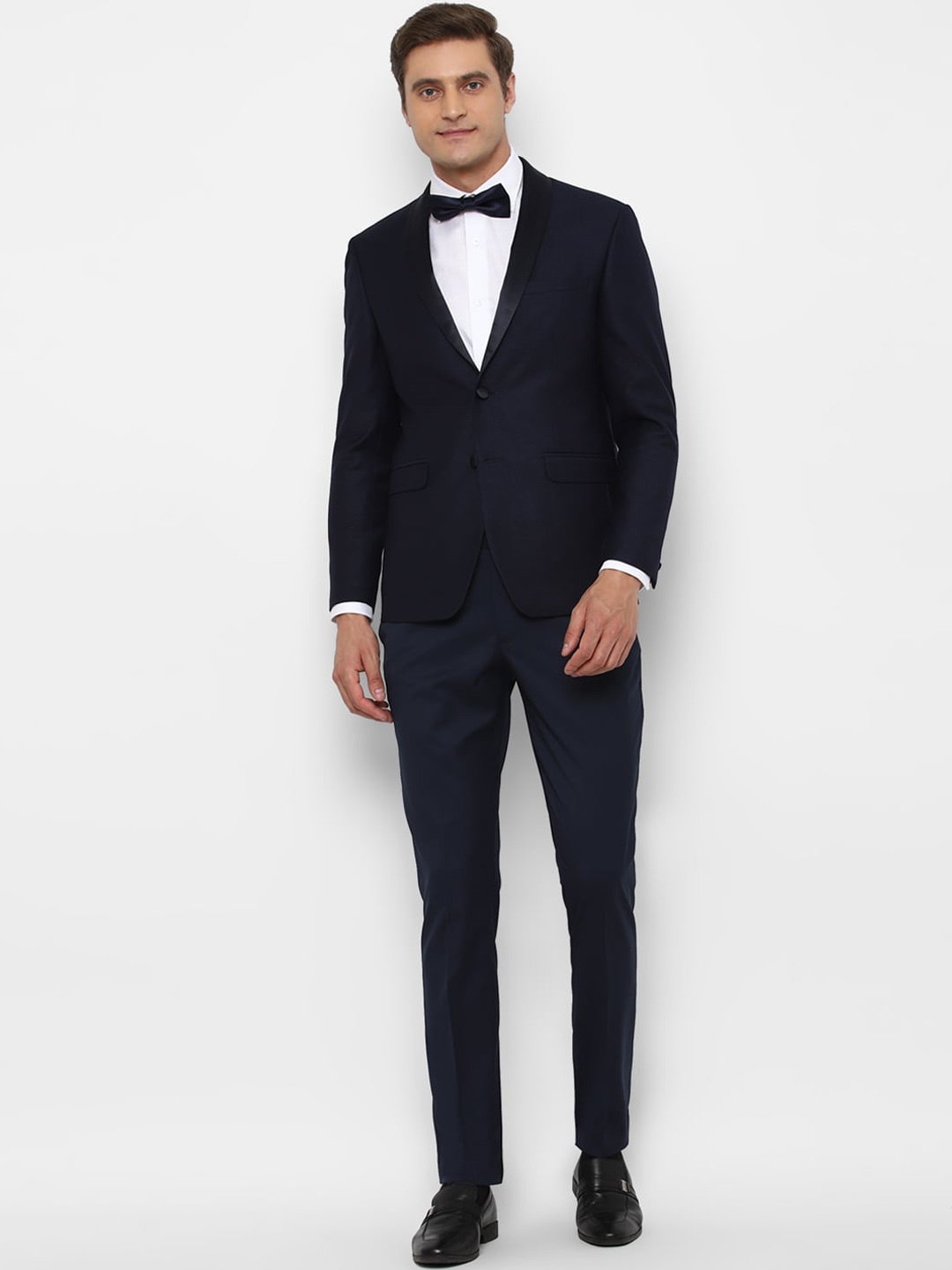 

Allen Solly Men Navy Blue Solid Single-Breasted Slim-Fit 2-Piece Formal Suit
