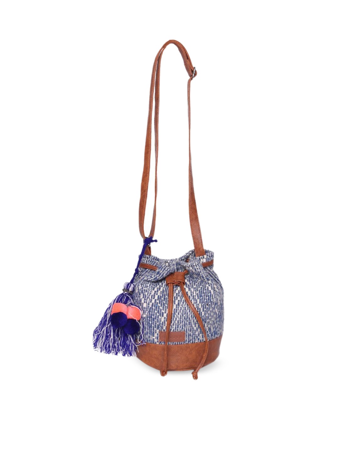 

ASTRID Blue Bucket Tasselled Sling Bag