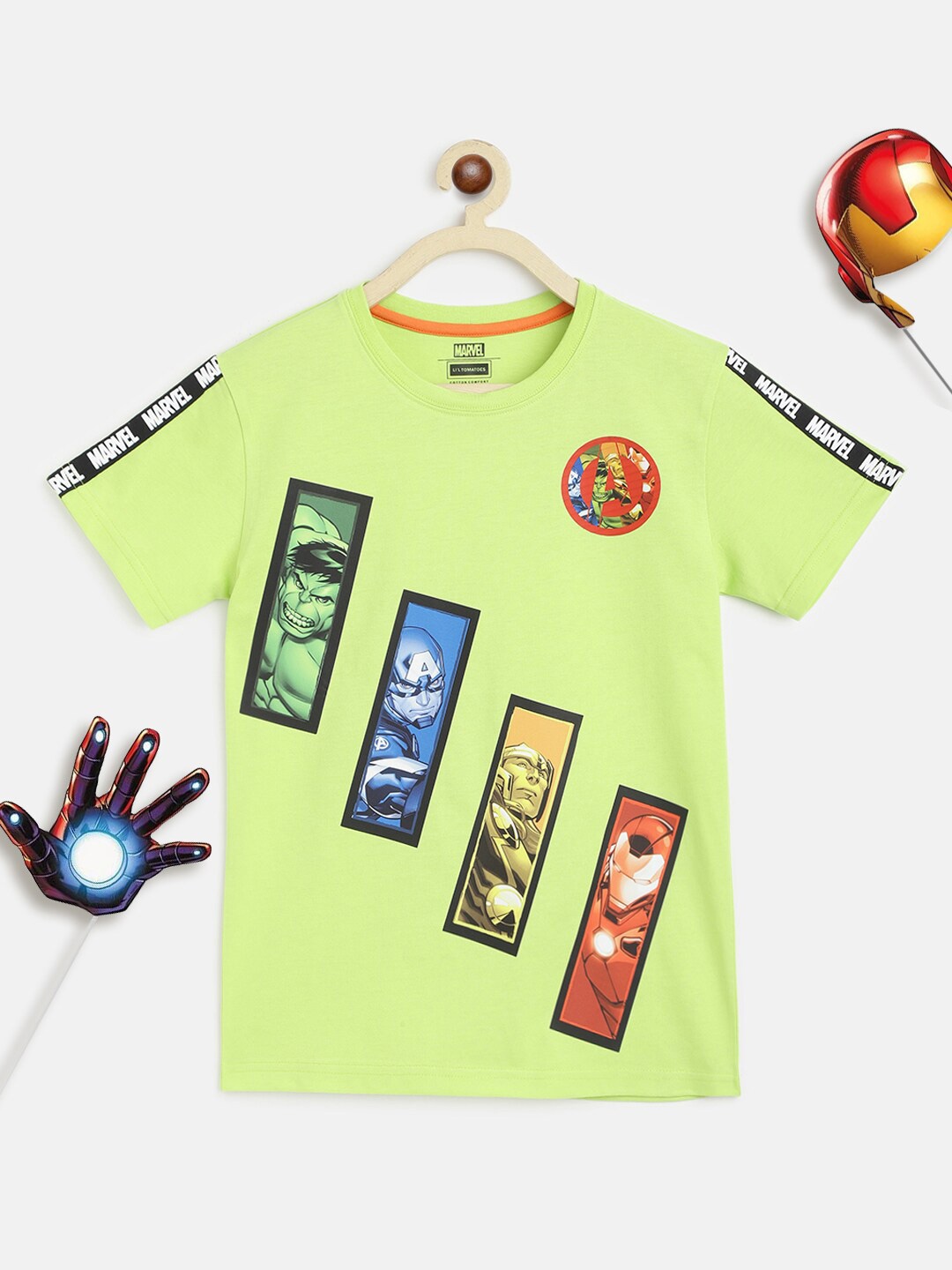 

Lil Tomatoes Boys Lime Green Printed T-shirt