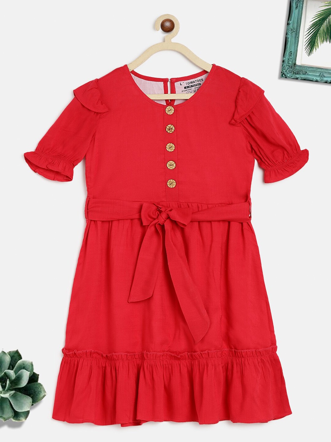 

Lil Tomatoes Girls Pink Fit & Flare Dress