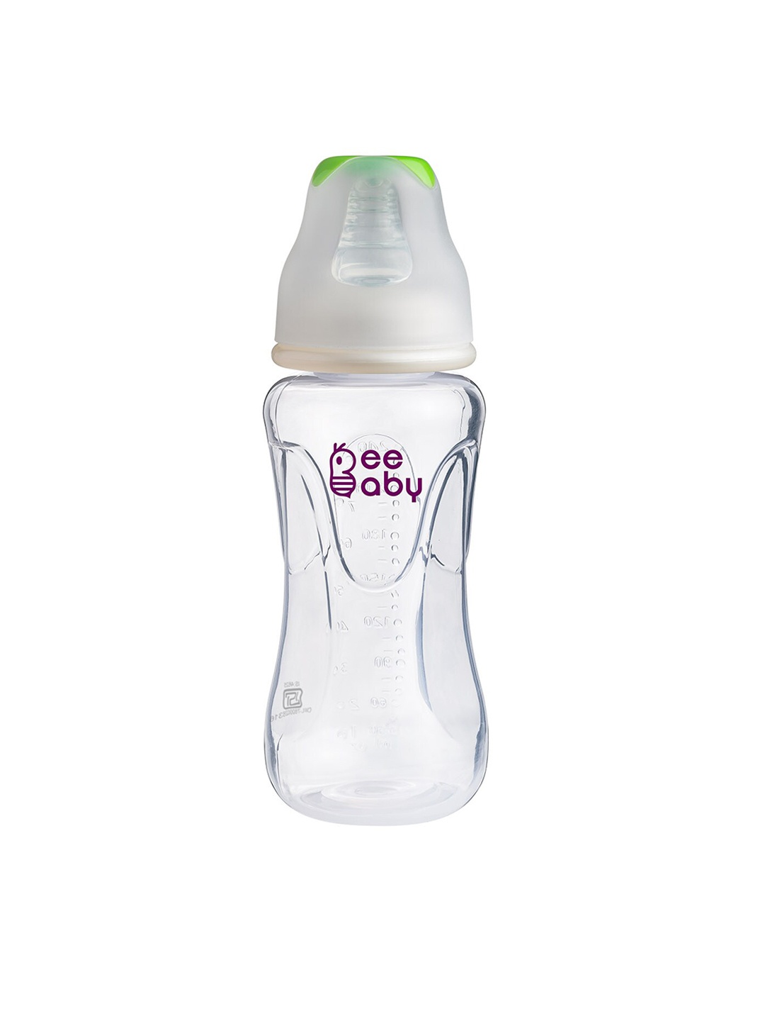 

Beebaby Green Slim Neck Feeding Bottle with Anti-Colic Silicone Nipple - 240 ml