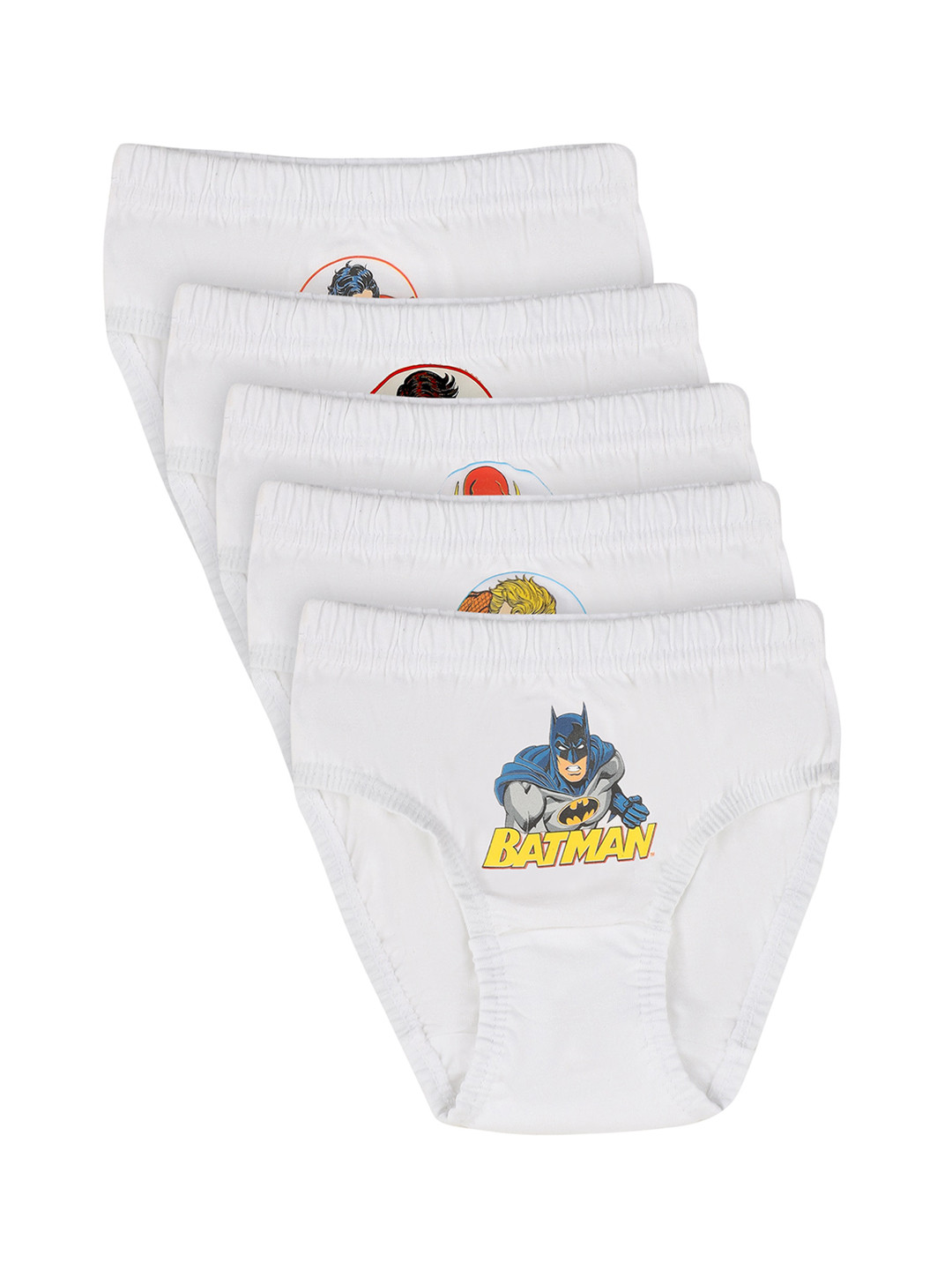 

Bodycare Kids Boys Pack of 5 White Justice League Briefs KIA9401B-PK001
