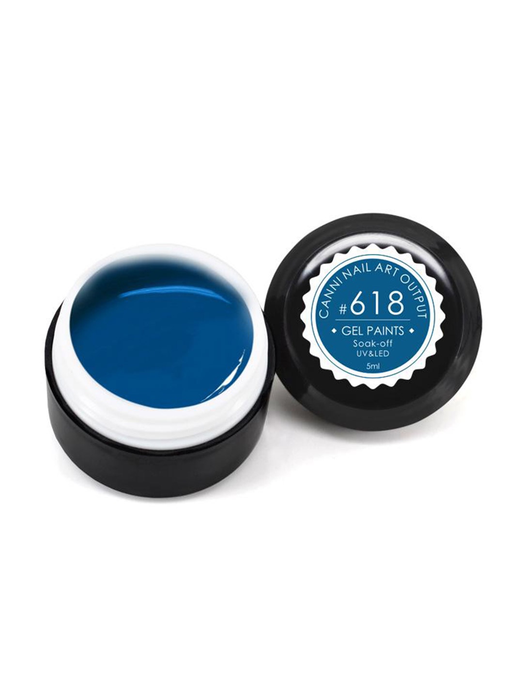 

CANNI Pure Colors Solid LED UV Gel Varnish Nail Polish - Shade 618, Blue