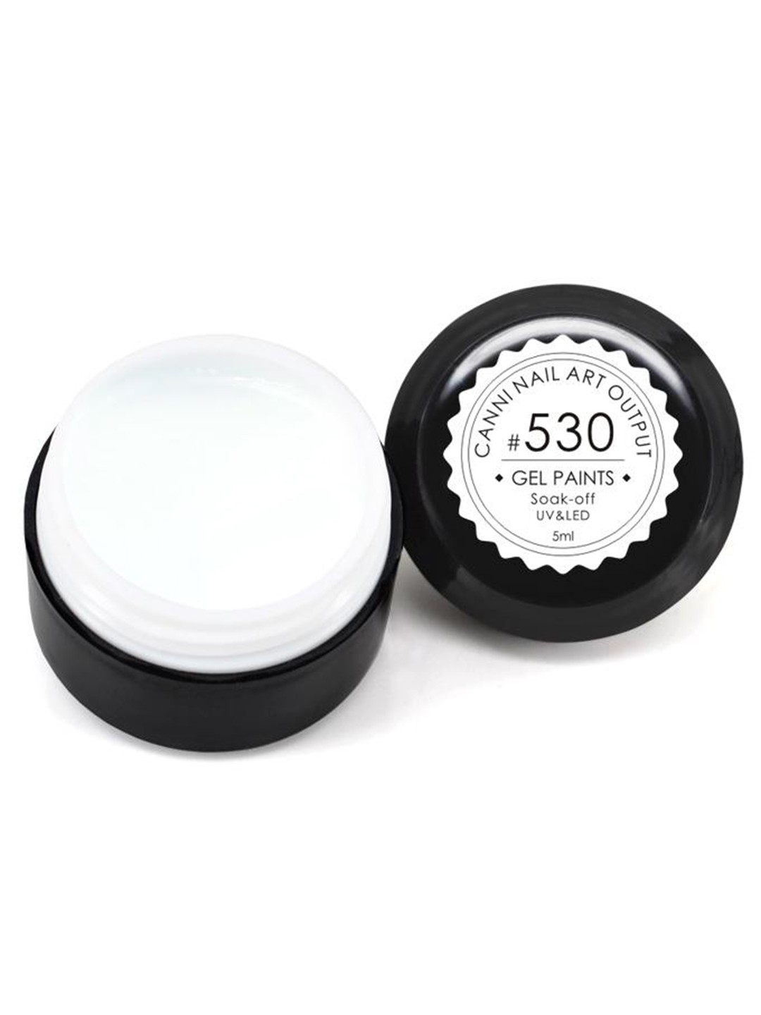 

CANNI Pure Colors Solid LED UV Gel Varnish Nail Polish - Shade 530, White