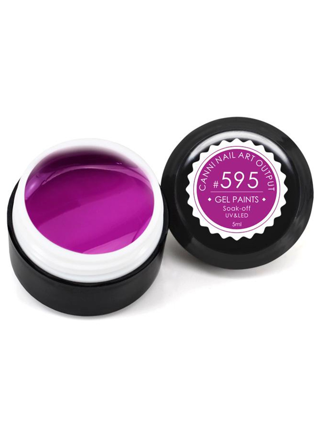 CANNI Pure Colors Solid LED UV Gel Varnish Nail Polish - Shade 595, Purple