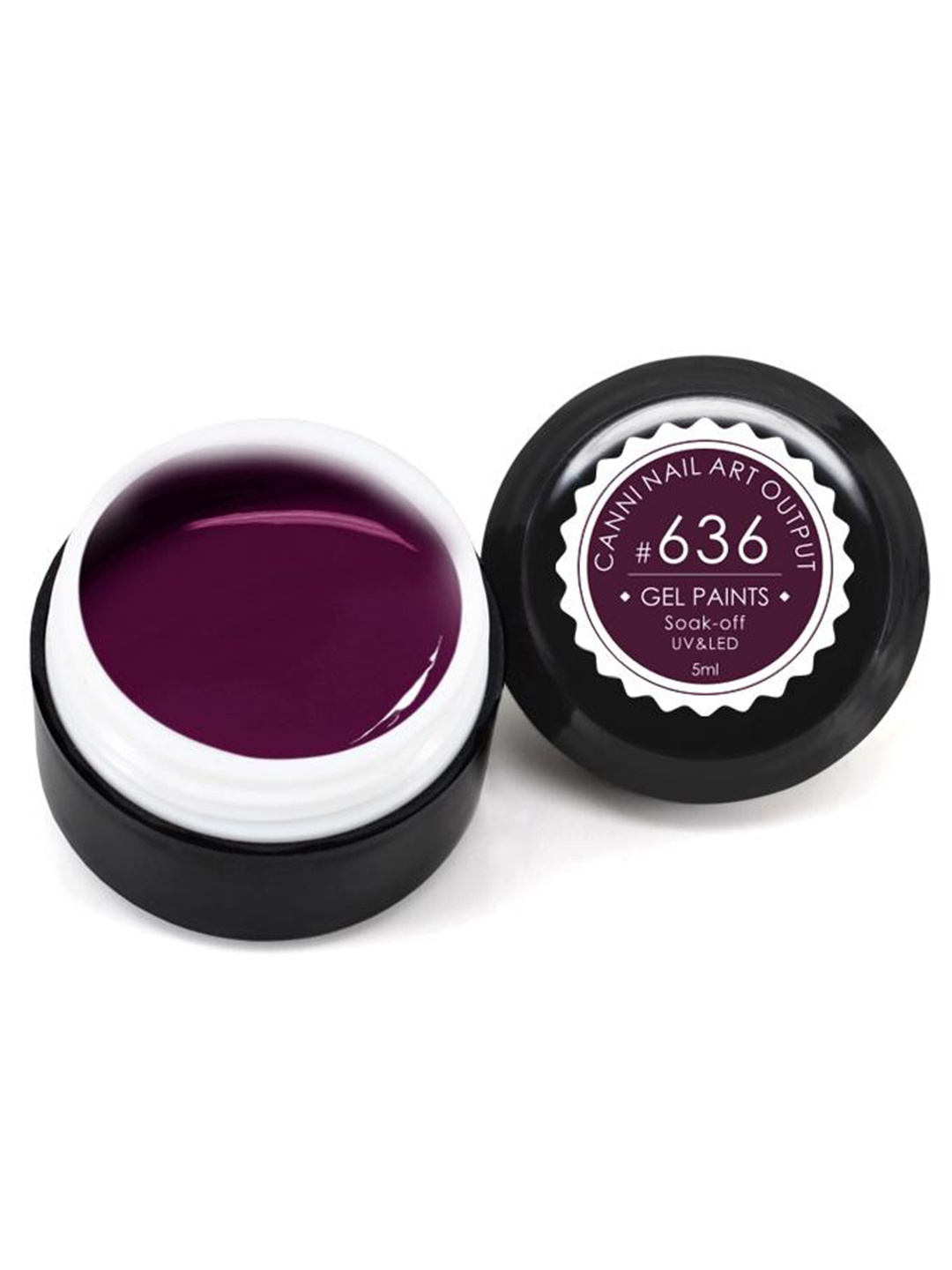 

CANNI Pure Colors Solid LED UV Gel Varnish Nail Polish - Shade 636, Purple