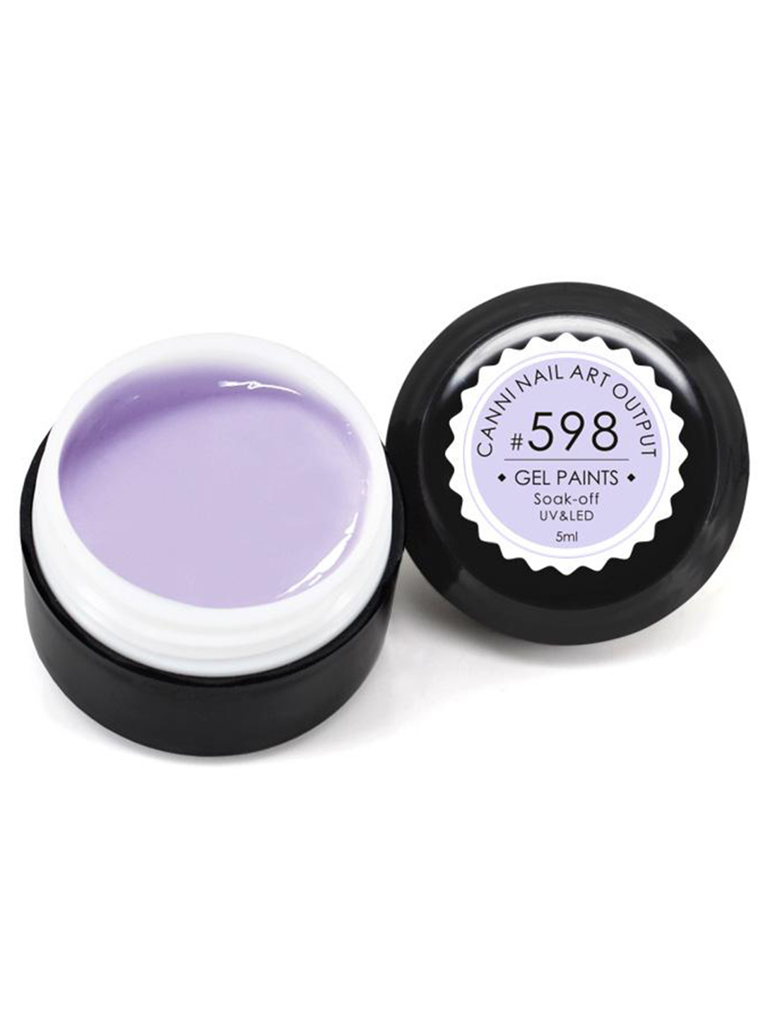 

CANNI Gel Paints Soak Off UV & LED Nail Paints 5 ml - Shade 598, Lavender