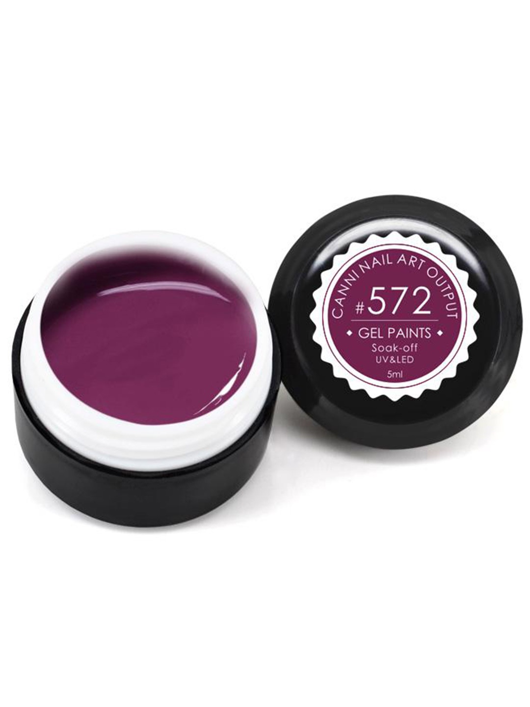 

CANNI Gel Paints Soak Off UV & LED Nail Paints 5 ml - Shade 572, Purple