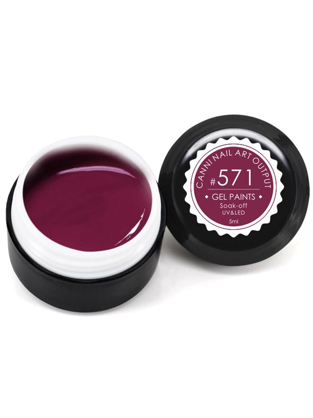

CANNI Nail Art Output Soak-Off UV & LED Gel Nail Paints - 571, Purple