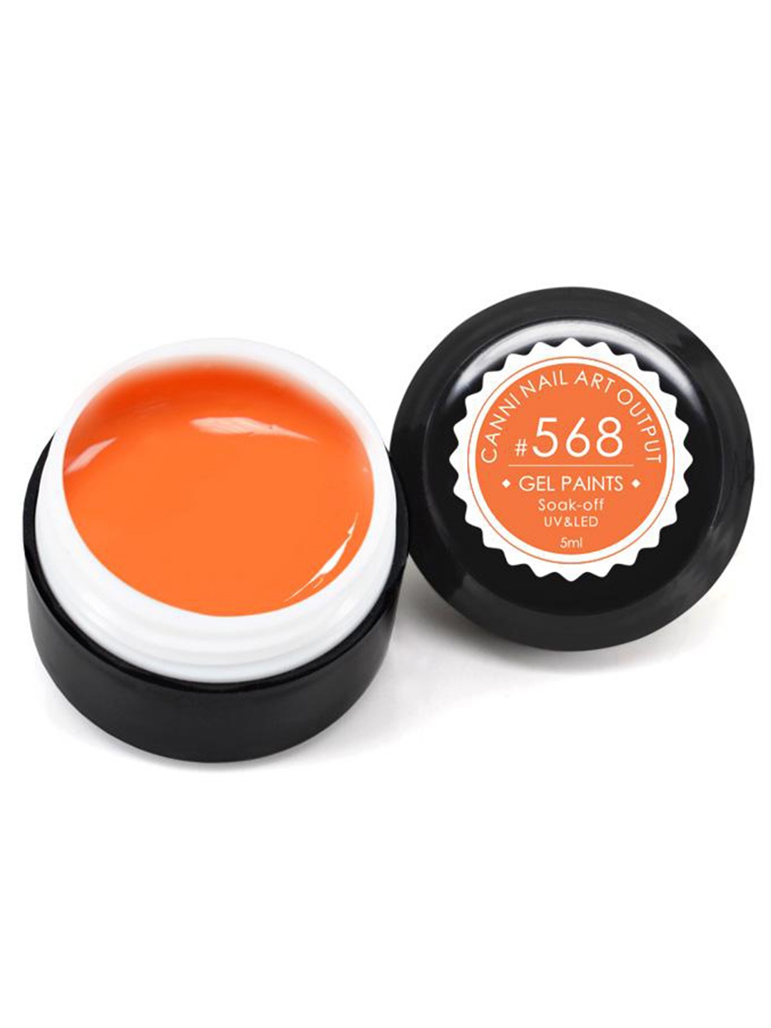 

CANNI Nail Art Output Soak-Off UV & LED Gel Nail Paints - 568, Orange