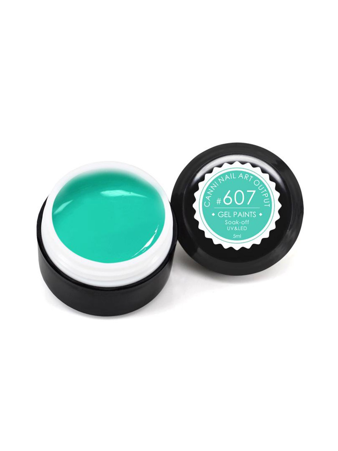 

CANNI Pure Colors Solid LED UV Gel Varnish Nail Polish - Shade 607, Turquoise blue
