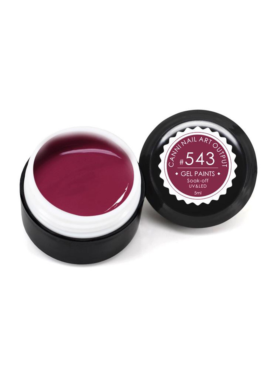 

CANNI Pure Colors Solid LED UV Gel Varnish Nail Polish - Shade 543, Maroon