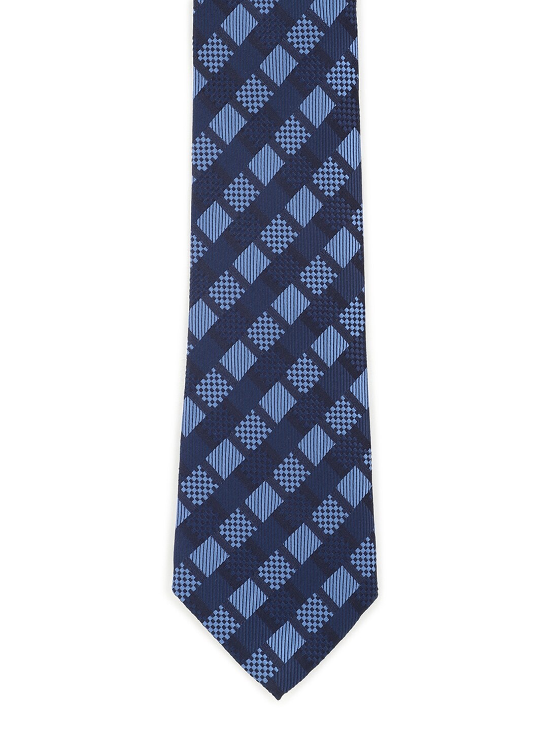 

Peter England Men Blue Woven Design Broad Tie