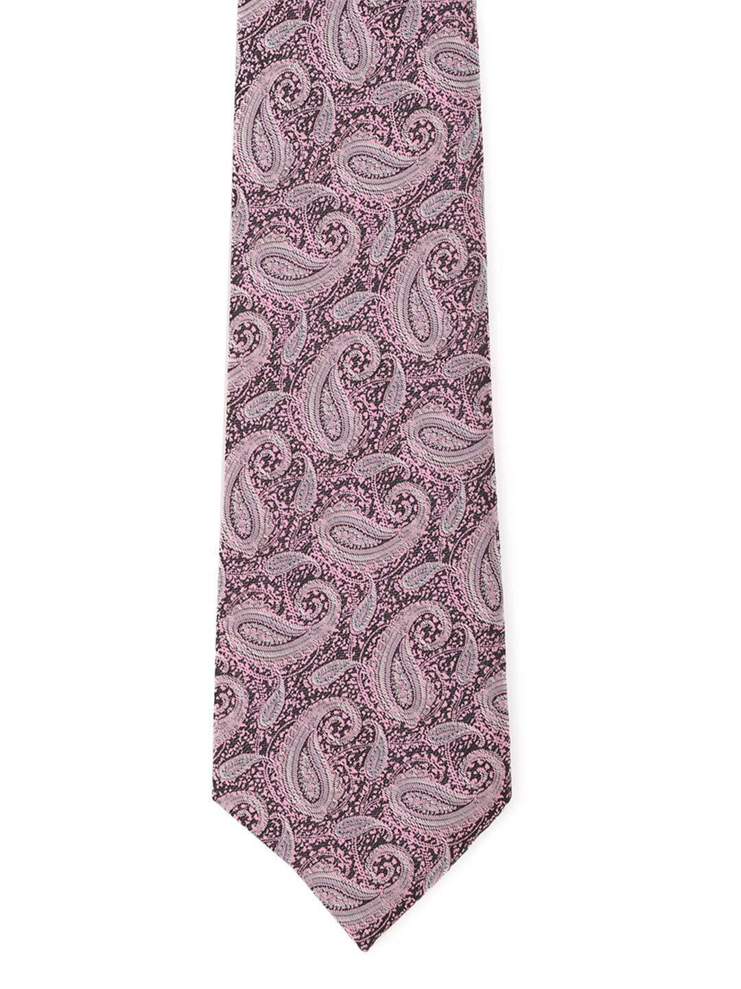 

Peter England Men Pink & Black Printed Broad Formal Tie