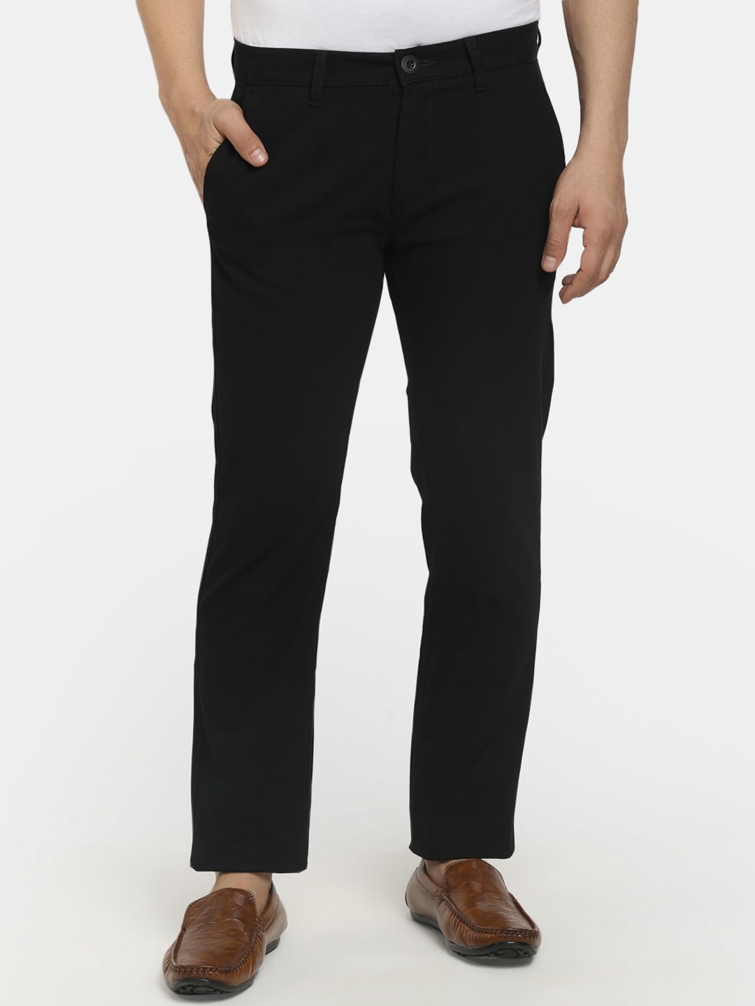 

Cherokee Men Black Classic Cotton Trousers