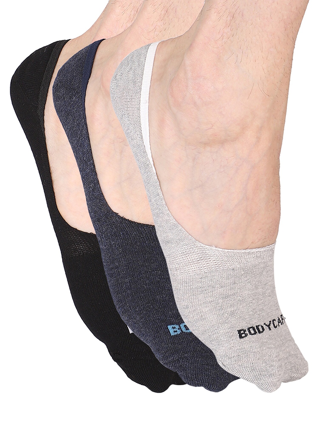 

Bodycare Men Pack of 3 Assorted Solid Shoe Liner Socks