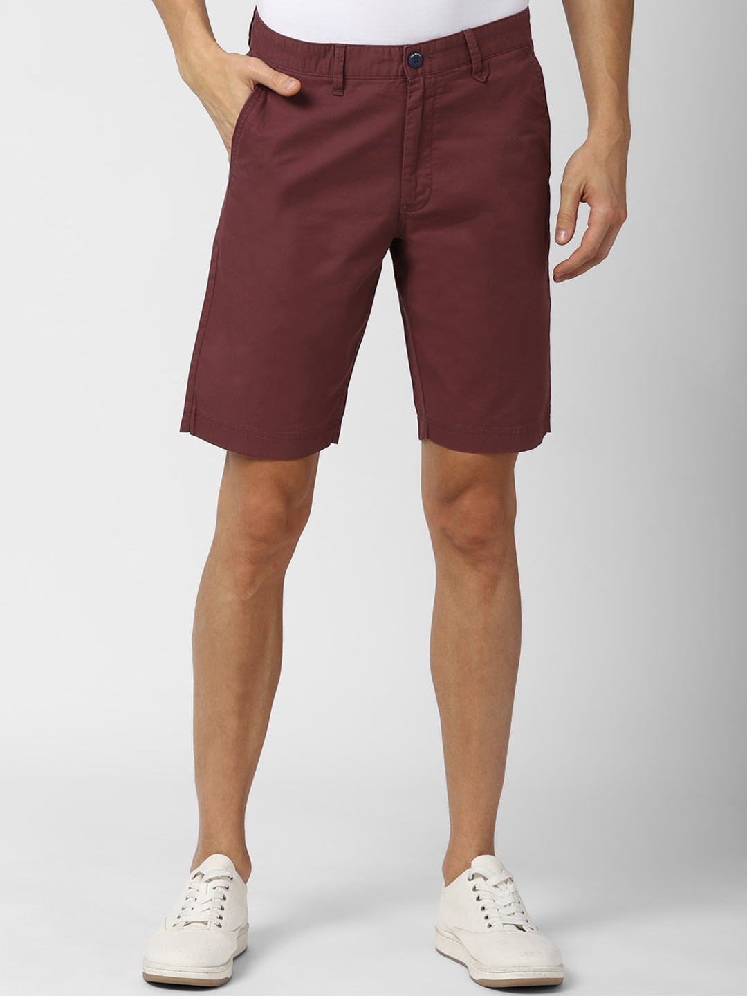 

Van Heusen Sport Men Maroon Solid Shorts