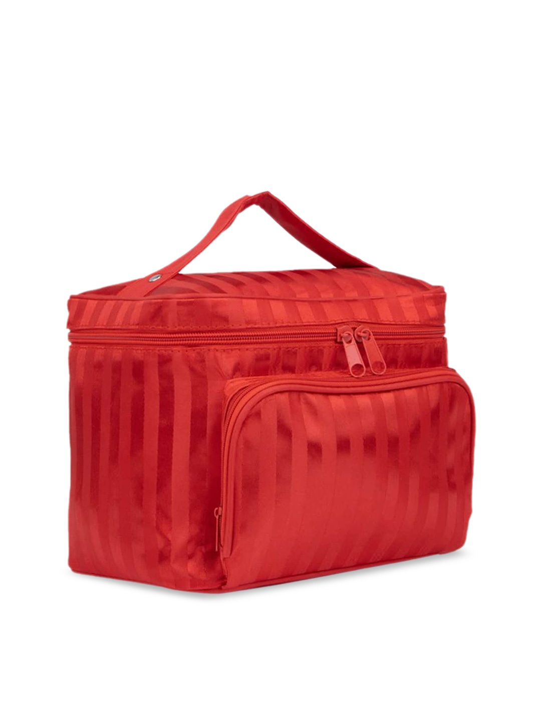 

HOUSE OF QUIRK Striped Red Cosmetic Organisers