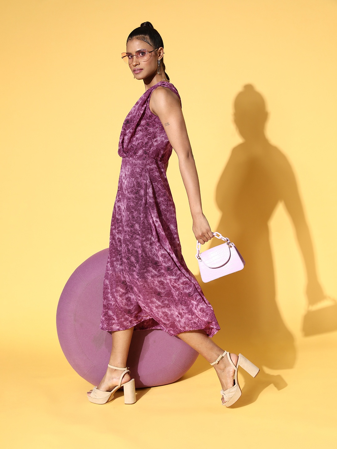 

plusS Purple Midi Dress