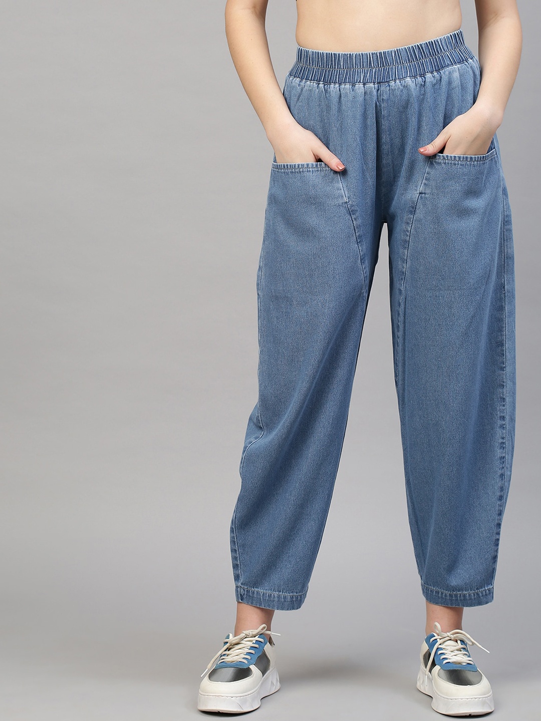 

TARAMA Women Blue Relaxed Fit High-Rise Jeans