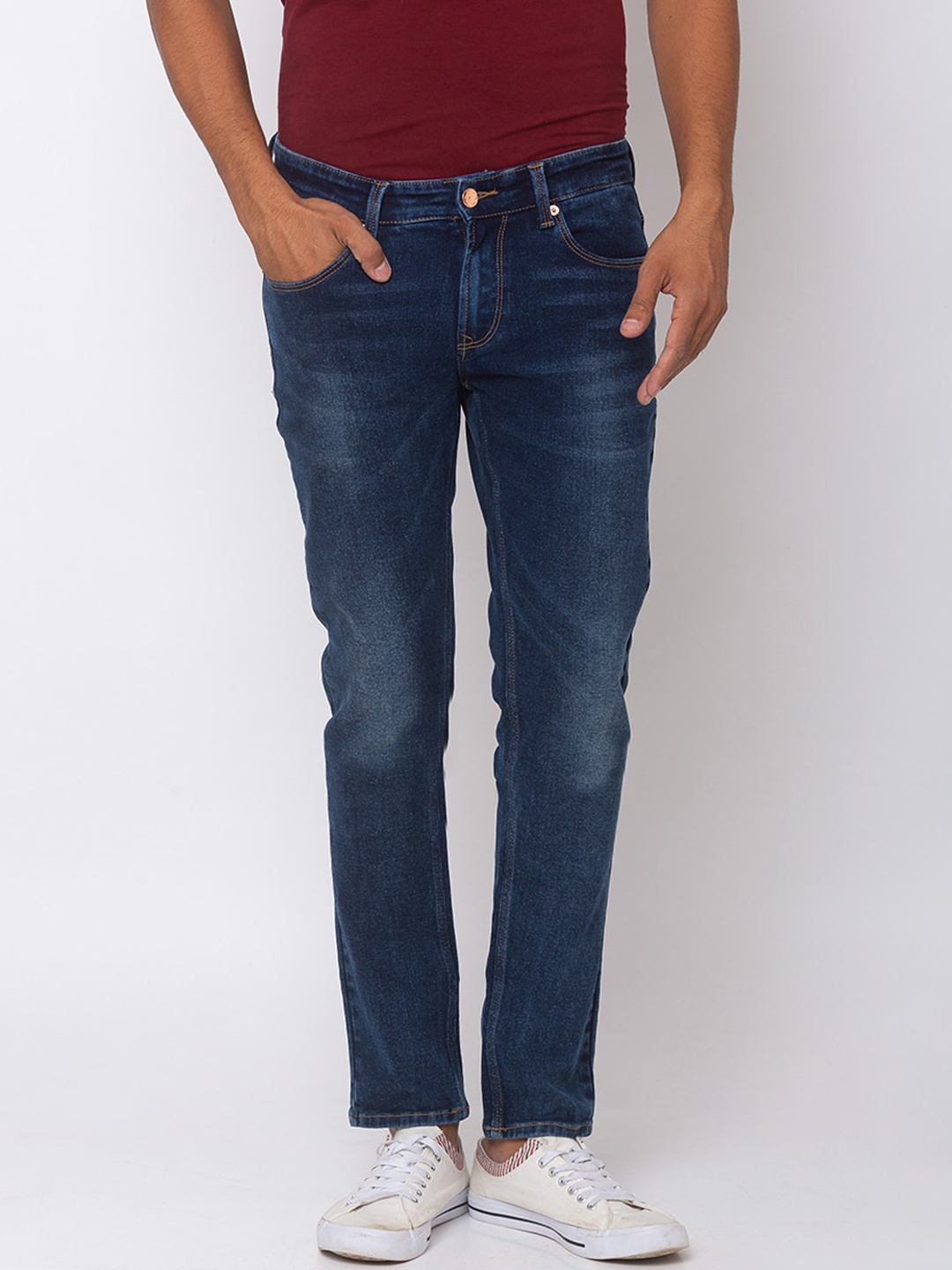 

SPYKAR Men Blue Slim Fit Low-Rise Light Fade Jeans