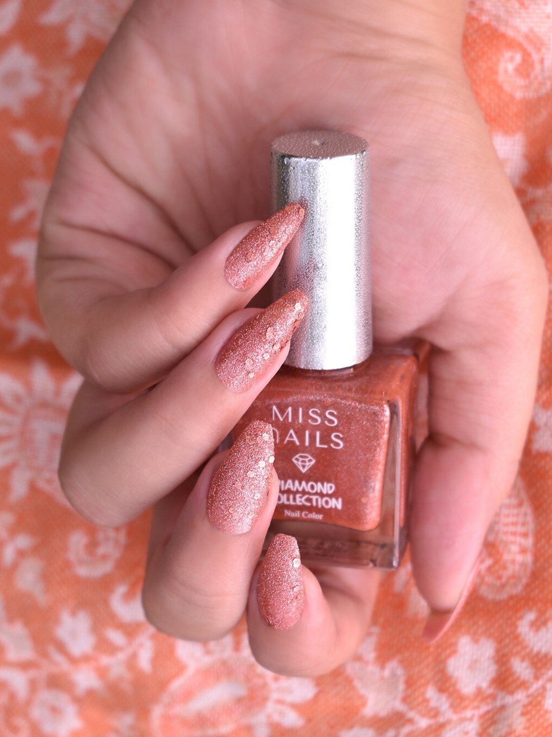 

MISS NAILS Diamond Collection Vegan & Long Lasting Nail Polish - Rose Day 13